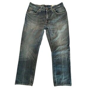 ARIAT Jeans M2 Mens Relaxed Legacy Bootcut TAG SZ 32X30 Blue 10015881 distressed